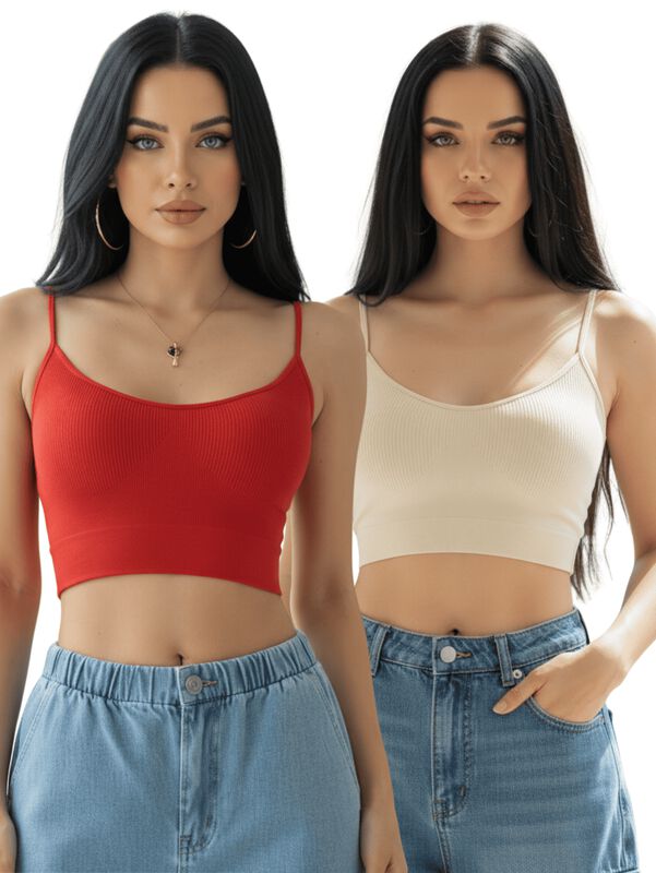 Set De 2 Top De Mujer TOP-07-PX2 Variedad de Co... image number null