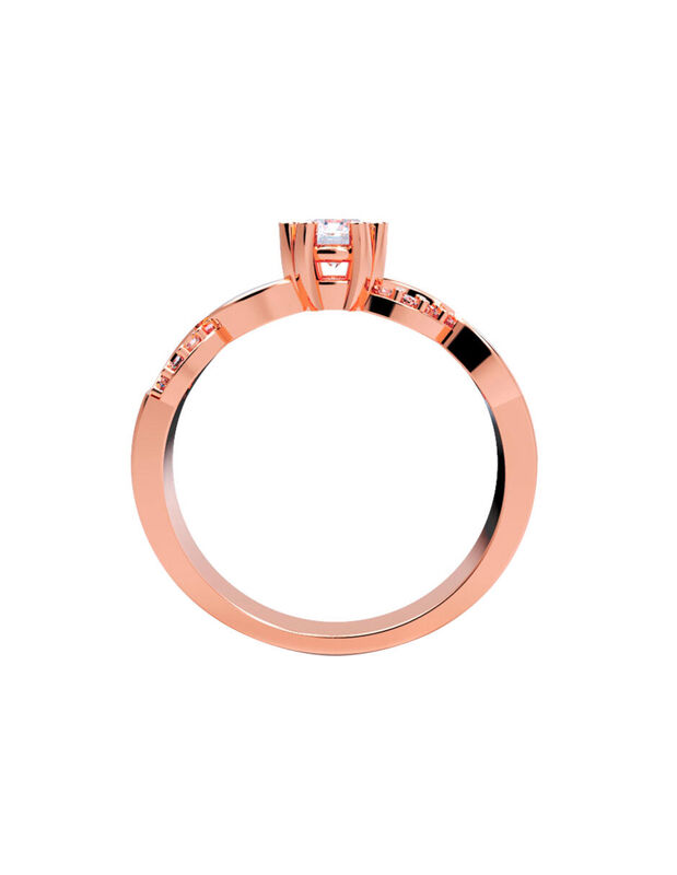 Anillo de Compromiso de 14K con Diamante de Lab... image number null