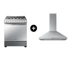 Combo Estufa/campana Samsung  F-nx52t540r500  Acero Inox 30" Alb