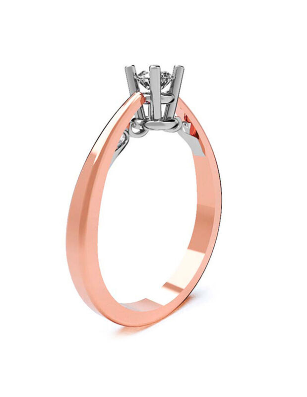 Anillo de Compromiso de 14K con Circonia Talla ... image number null