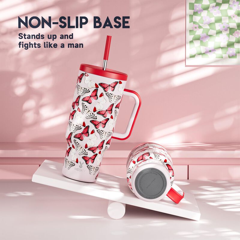 Vaso T&eacute;rmico Meoky 1200 ml Con Asa Y Pajilla &ndash; ... image number null