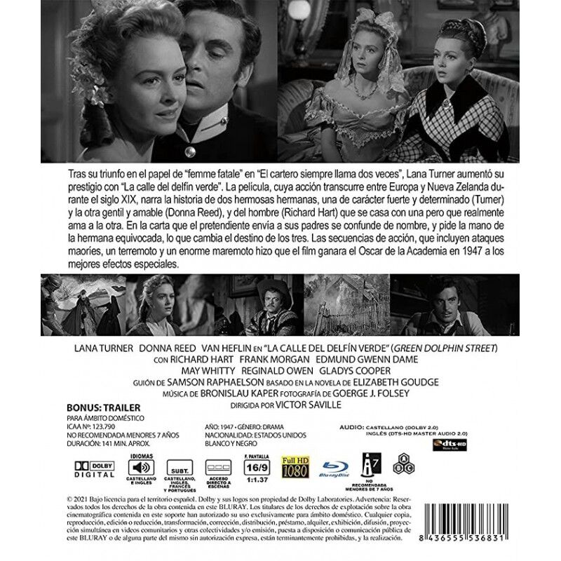 La Calle Del Delf&iacute;n Verde [blu-ray] (1947) Gree... image number null