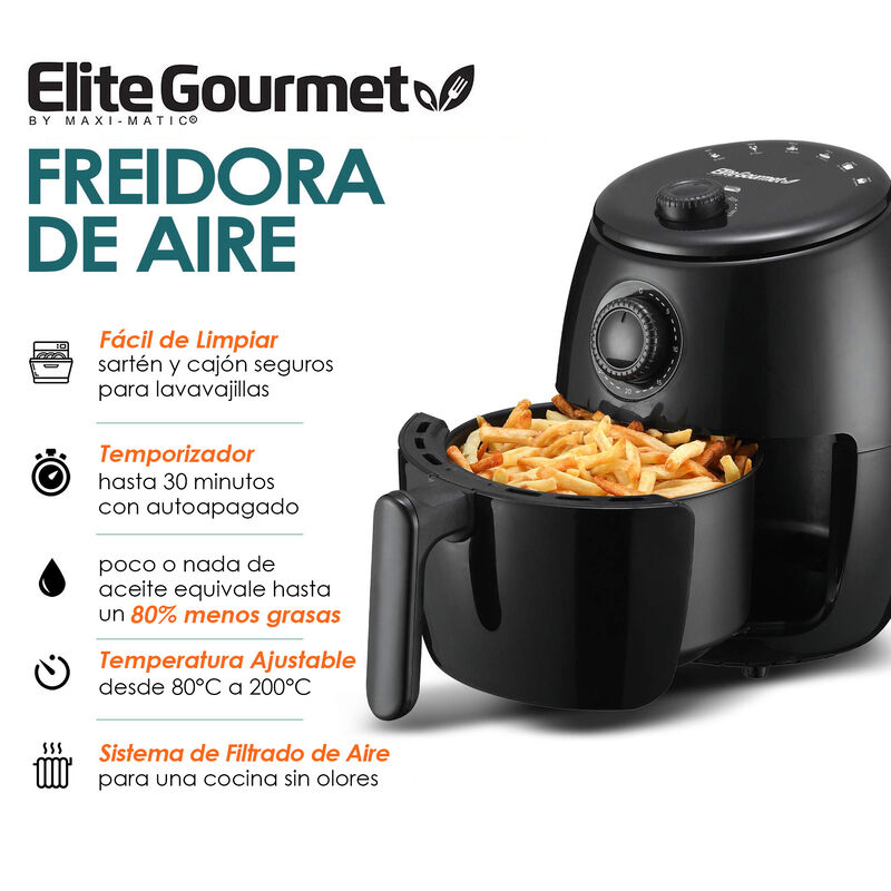 Freidora de Aire Caliente Elite 2.1QT Black image number null