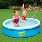 Alberca Inflable 2+ A&ntilde;os Redonda Azul con Blanco 1 Modelo 1.52X38cm - 5X15Pulg Capacidad 477Lts Caja 1