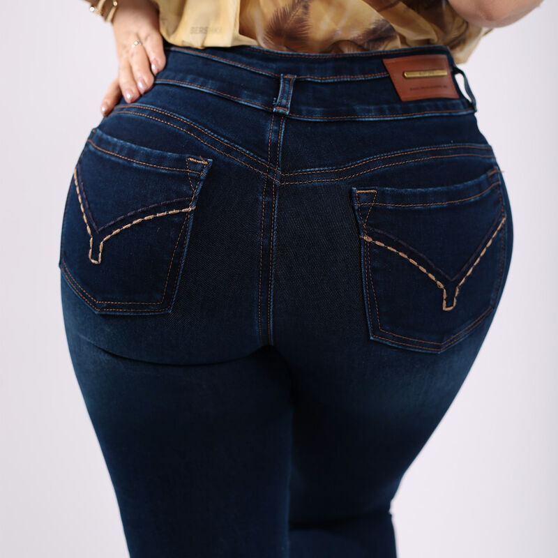 Pantal&oacute;n S4781 Skinny Mujer Savi Jeans Azul Tir... image number null