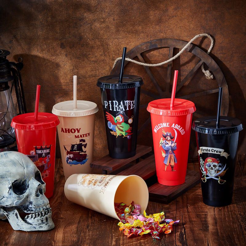 Vaso Reutilizable Uiifan 24 oz Pirata &ndash; 6 Estil... image number null