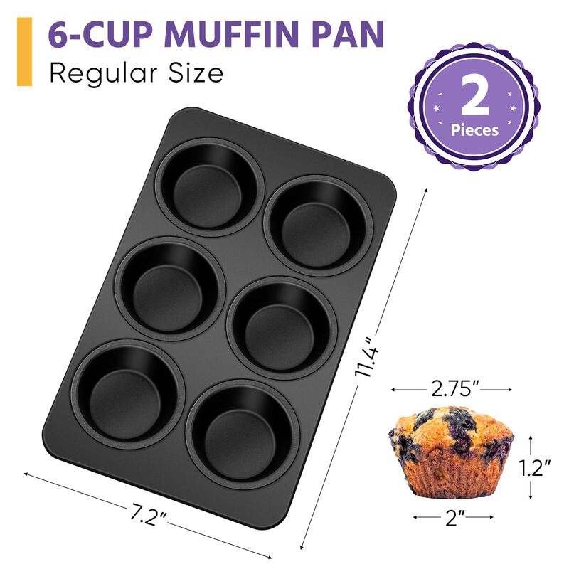 Molde para Muffins E-FAR Pack de 2, 6 Cavidades... image number null