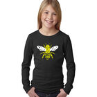 Camiseta De Manga Larga Word Art Para Ni&ntilde;a - Bee Kind - Negro