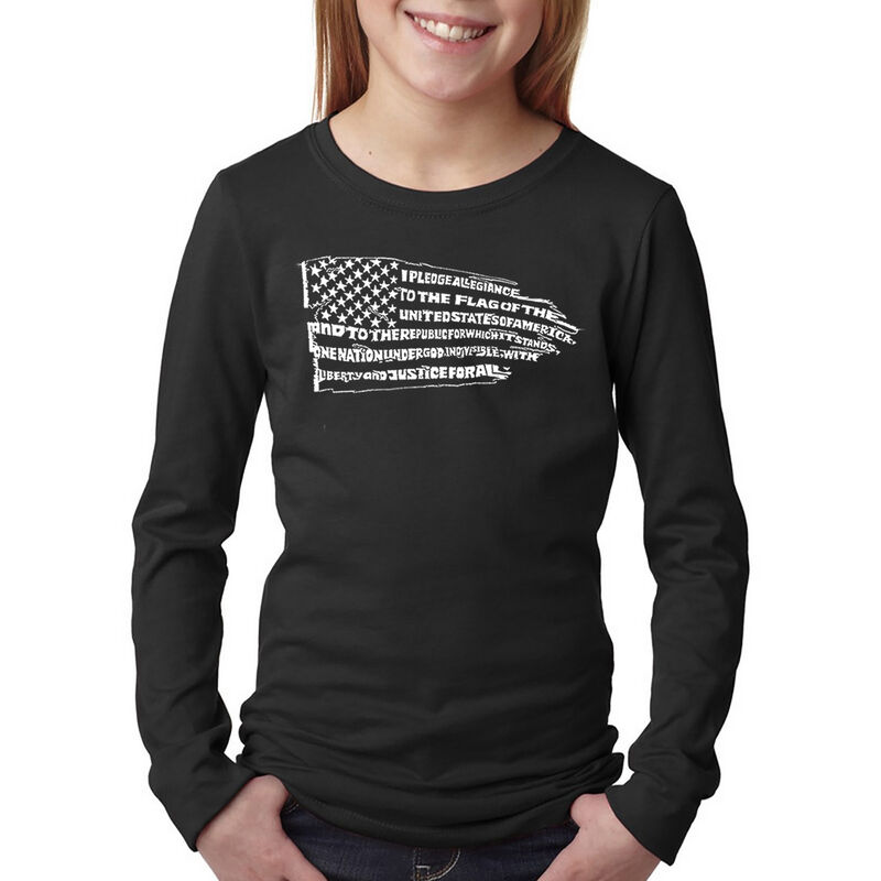 Camiseta De Manga Larga Word Art Para Ni&ntilde;a - Ba... image number null