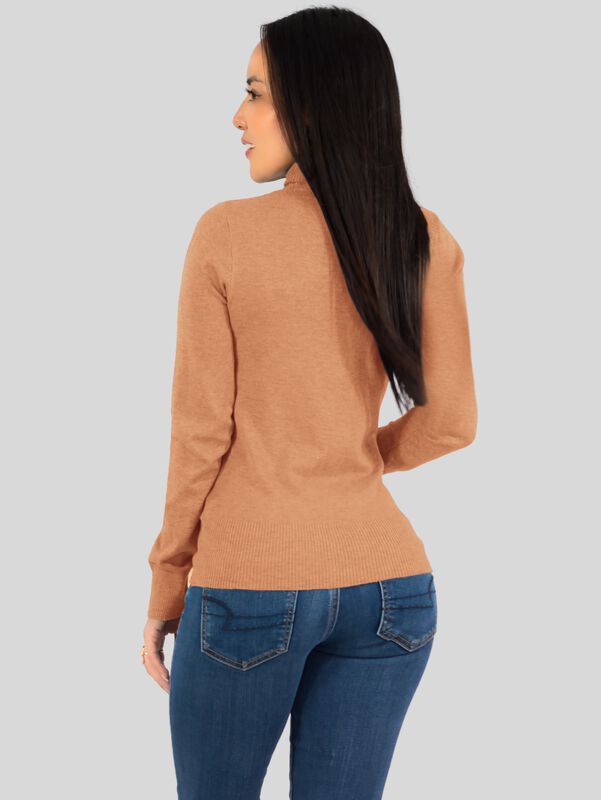Sueter Mujer De Cuello Alto Suet 1023 Café Clar... image number null