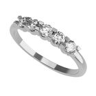 Anillo de Compromiso en Oro Blanco de 10K con Circonia FJ751-10W Talla:6/ FJ751-10W-CZ-6