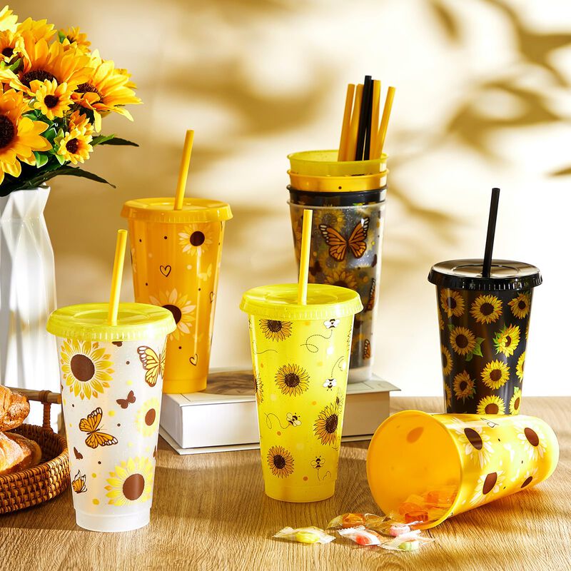 Vaso Reutilizable Uiifan 709 ml Girasol &ndash; Pack ... image number null