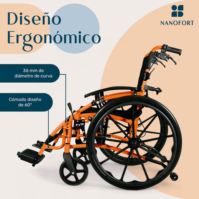 Silla Ruedas Deportiva Ligera Aluminio Plegable... image number null