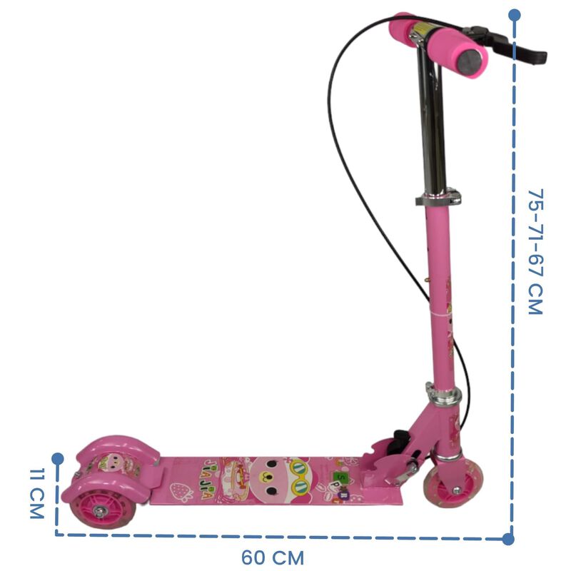 Scooter 3 Ruedas Con Luz Led Autom&aacute;tica, Freno ... image number null