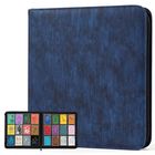 Carpeta De Cartas Hijvxk 720 Bolsillos Azul Oscuro De Cuero Pu