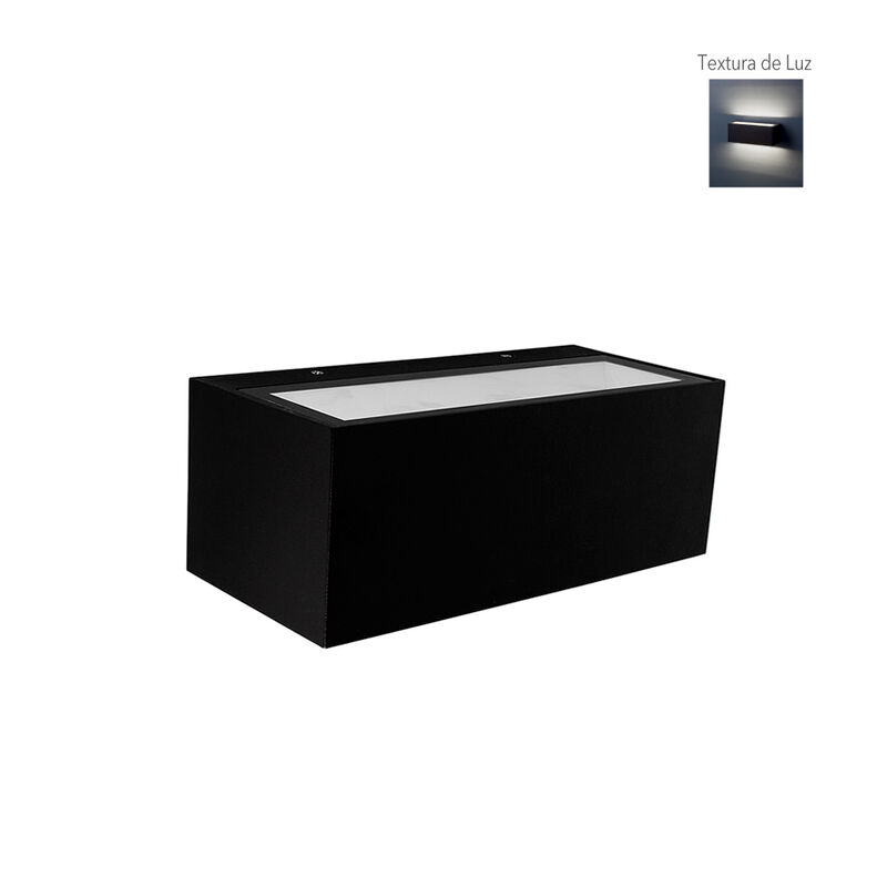 Lampara Muro Led Exterior Negro 20w Luz Blanca ... image number null