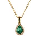 Collar Oro 14k Zirconia Cúbica Regalos Joyería Mujer Luckyly