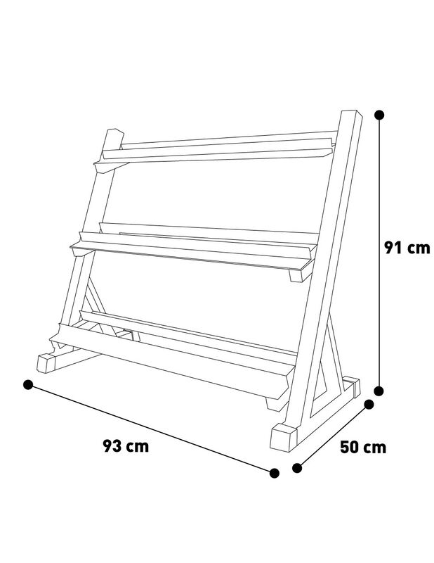 Estante de 3 Niveles para Mancuernas Bluelander image number null