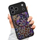 Funda Magn&eacute;tica Aigomara para iPhone 17 Pro con estampado Leopard P&uacute;rpura y Dorado
