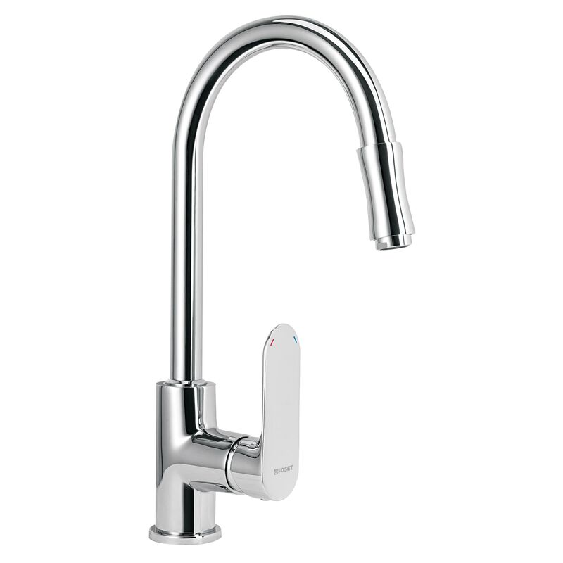 Mezcladora Cromo Nariz Retr&aacute;ctil para Fregadero... image number null