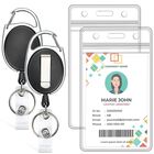 Porta Credencial Koorito Pack De 2 Con Carrete Retr&aacute;ctil