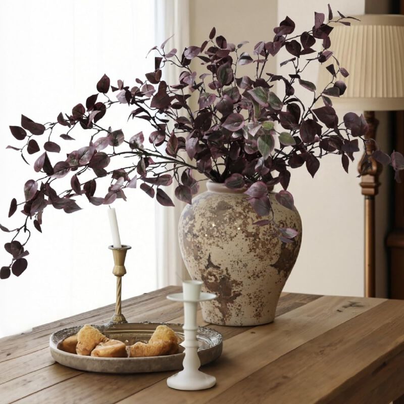 Hojas Artificiales Hyeflora 83 cm Borgo&ntilde;a &ndash; Pac... image number null