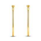 Arracadas Rectangulares Oro 10k Diamantado 9x22mm | Bizzarro