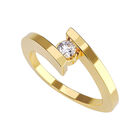 Anillo de Compromiso de 14K con Diamante de Laboratorio 0.20 CT F VS1 Talla 7.5 ORO AMARILLO 14K&ndash; / FJ839-20-14Y-LG-75