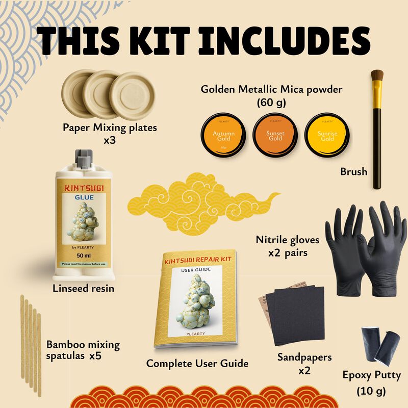 Kit De Reparaci&oacute;n Kintsugi Plearty 50 Ml, Apto ... image number null