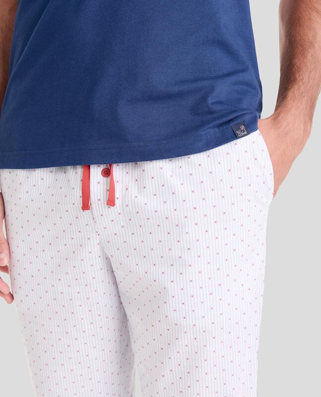 Pijama Largo Mixto Plumeti Marino image number null