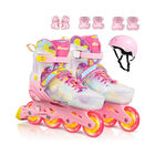 Patines Linea 4 Ruedas Luz Led Ni&ntilde;os Y Adultos Kit Seguridad Talla Chica (18.6&ndash;21 cm) Little Monkey