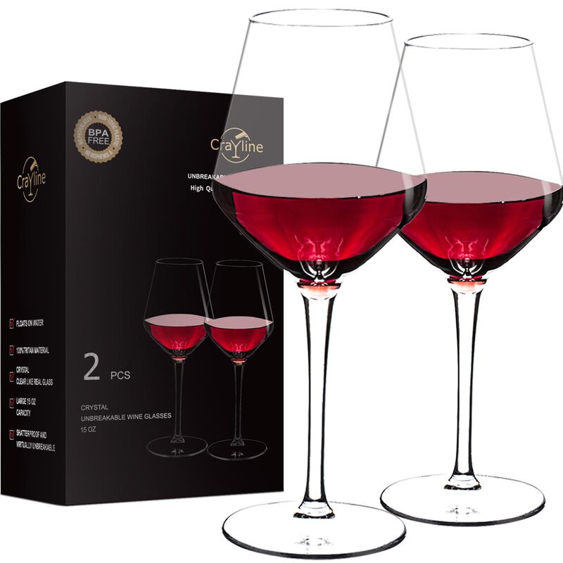 Juego De 2 Copas De Vino De Pl&aacute;stico Crayline, ... image number null