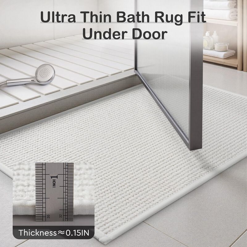 Tapete De Ba&ntilde;o Montvoo 43x61 cm Blanco De Cheni... image number null