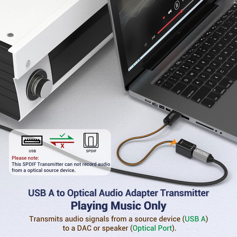 Adaptador De Audio &Oacute;ptico Usb A A Toslink Conve... image number null