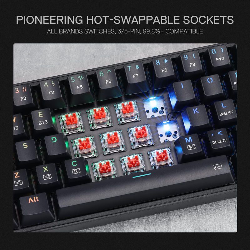 Combo De Teclado Y Rat&oacute;n Para Juegos Redragon B... image number null