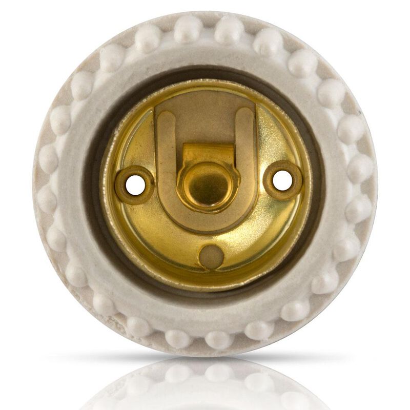 Portalámpara de porcelana para anuncio con casq... image number null