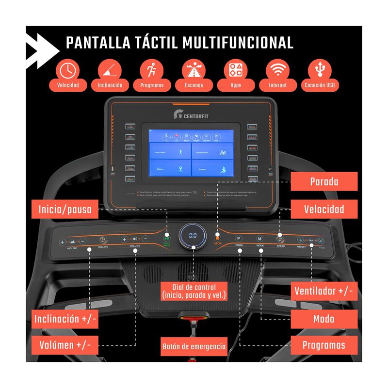 Caminadora Electrica Plegable 4.5hp 18m/h Bluet... image number null