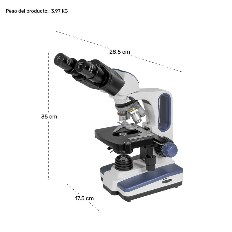 Microscopio Acromatico Binocular Camara 10x-100... image number null