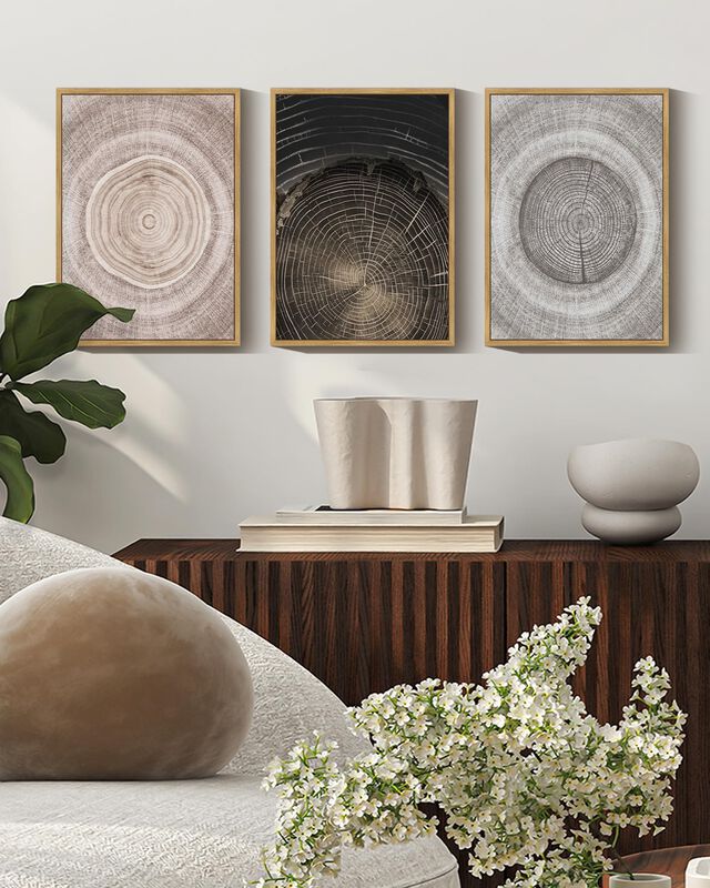 Arte Mural Phopago, Anillos Vintage De Madera C... image number null
