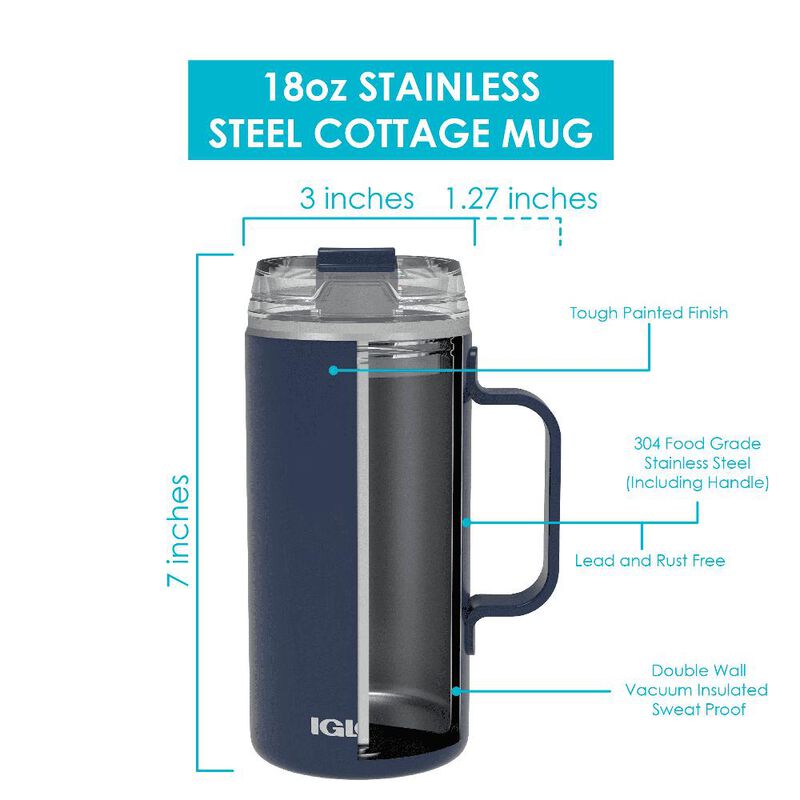 Igloo Taza t&eacute;rmica acero inoxidable 18oz, blanc... image number null