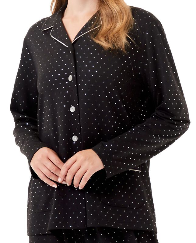 Pijama Lohe de Mujer con Estampado de Topos Pla... image number null