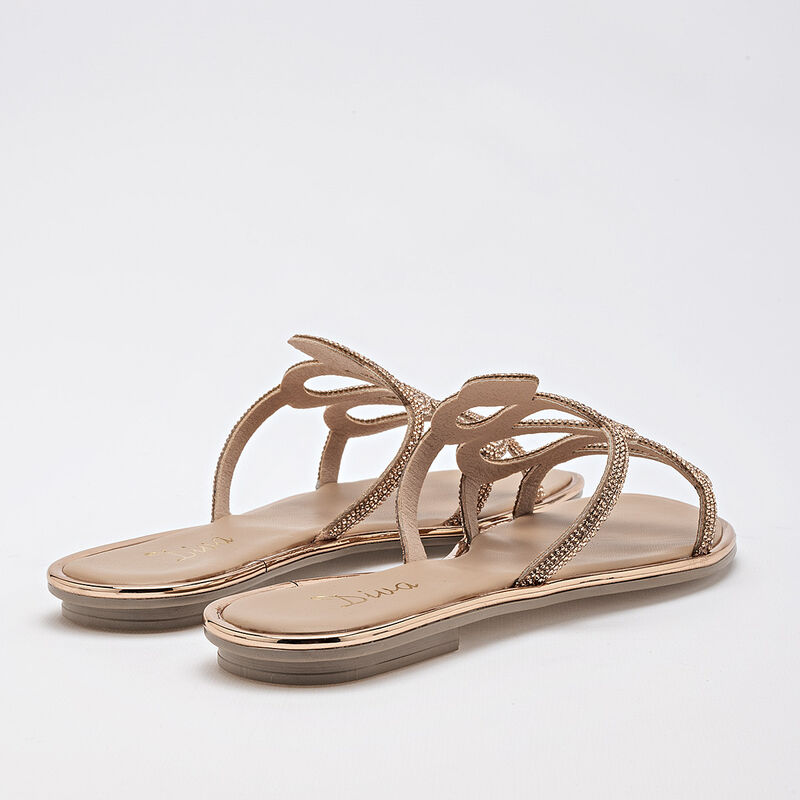 Diva Sandalias Para Mujer Dorado Rosa Cod 13203... image number null