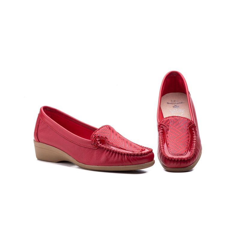 Mocasines para Mujer | Zapatos C&oacute;modos Rojo image number null