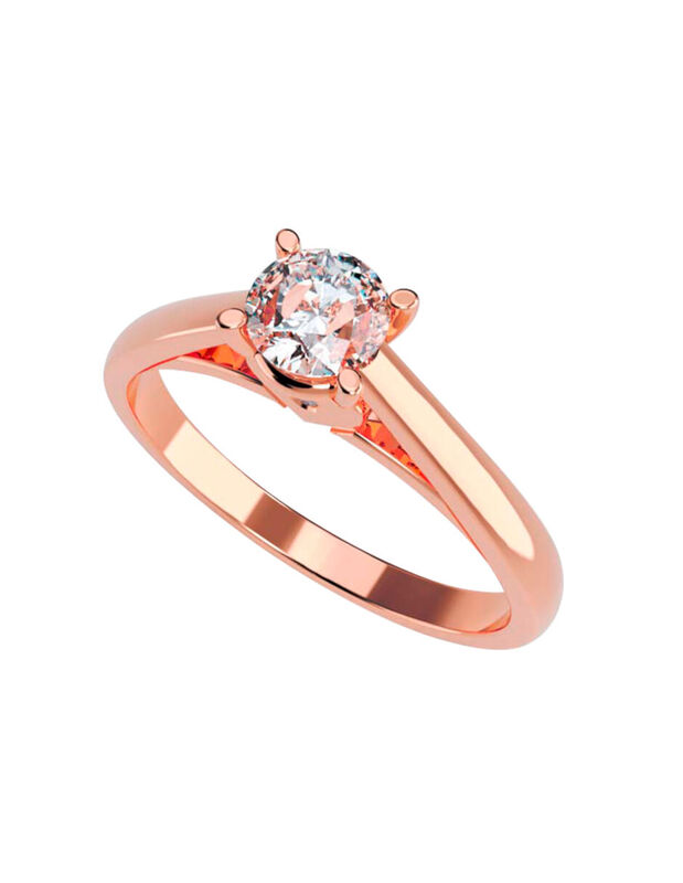 Anillo de Compromiso de 14K con Diamante de Lab... image number null