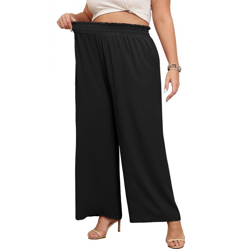 Pantalones Lastshe Plus Talla 3x Pierna Ancha N... image number null
