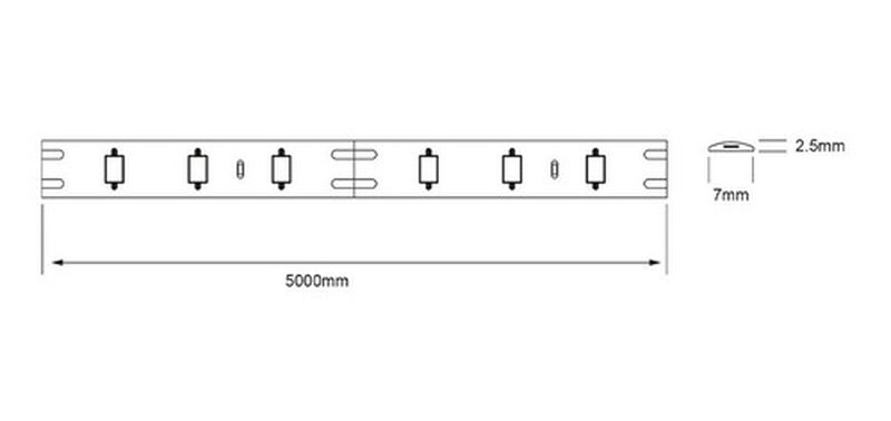 Tira Led 5mts 12 W Luz Azul, Interiores, Tecnol... image number null