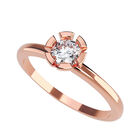 Anillo de Compromiso de 14K con Diamante de Laboratorio 0.20 CT F VS1 Talla 4 ORO ROSA 14K &ndash; / M444-20-14R-LG-4