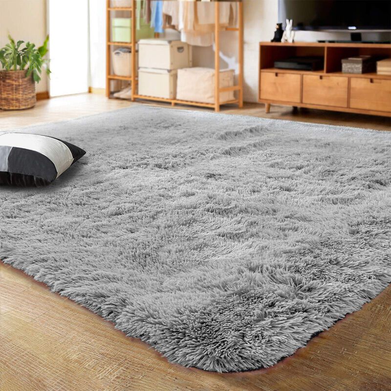 Alfombra Lochas, Ultra Suave Y Esponjosa, Gris,... image number null