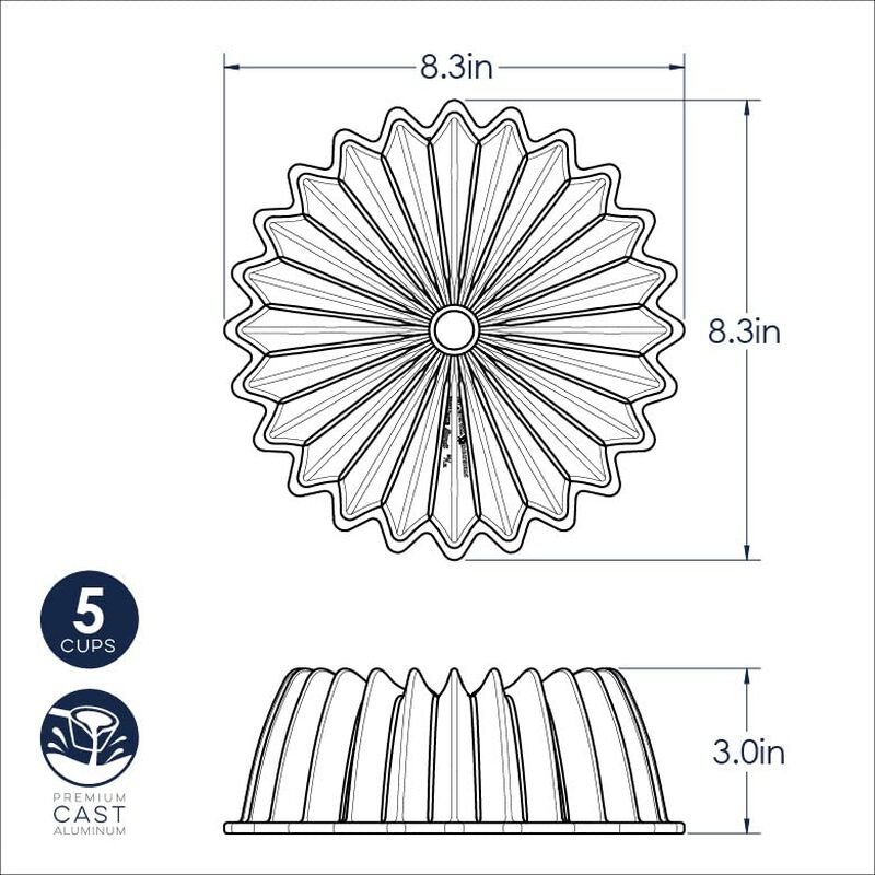 Bundt Pan Nordic Ware Brilliance, 5 Tazas, Alum... image number null