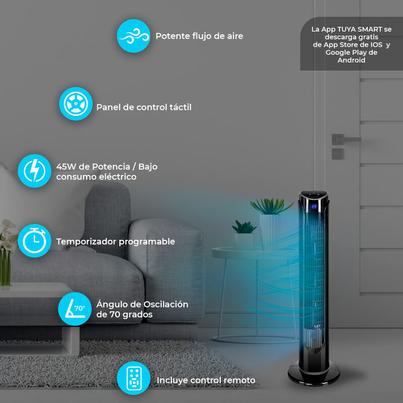 Combo 4 Ventiladores de torre Blue Fan de 33 Pu... image number null